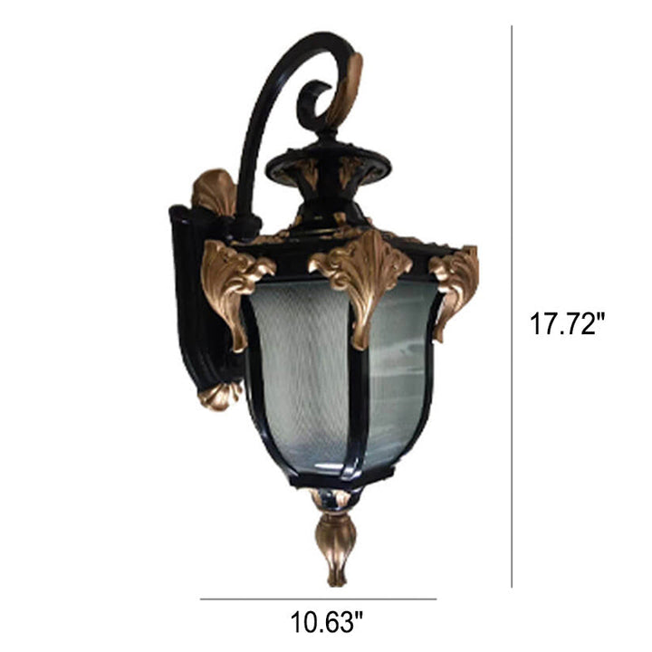 European Retro Lantern Glass Outdoor Waterproof 1-Light Wall Sconce Lamp | Kalsten