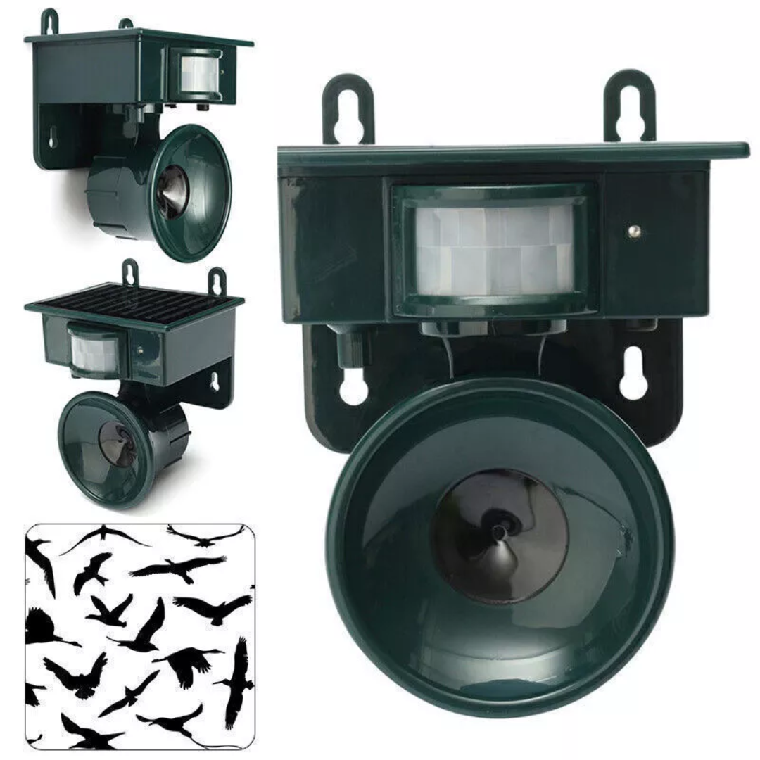 Kalsten | TerraGuard – Weatherproof Solar Bird Repeller with PIR Motion Sensor & Natural Sound Deterrent
