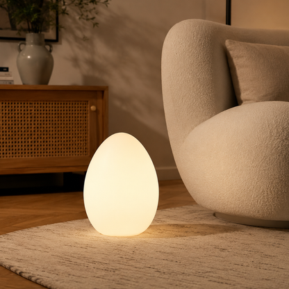 SolStone Sculptural Egg Floor Lamp