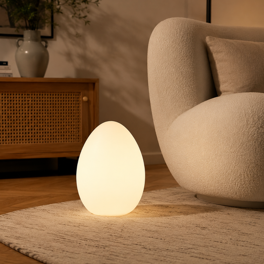 SolStone Sculptural Egg Floor Lamp