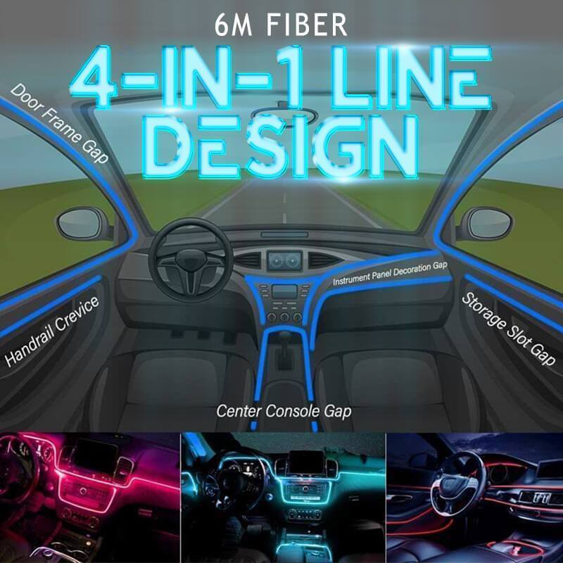 4-in-1 Car Interior LED Ambient Light