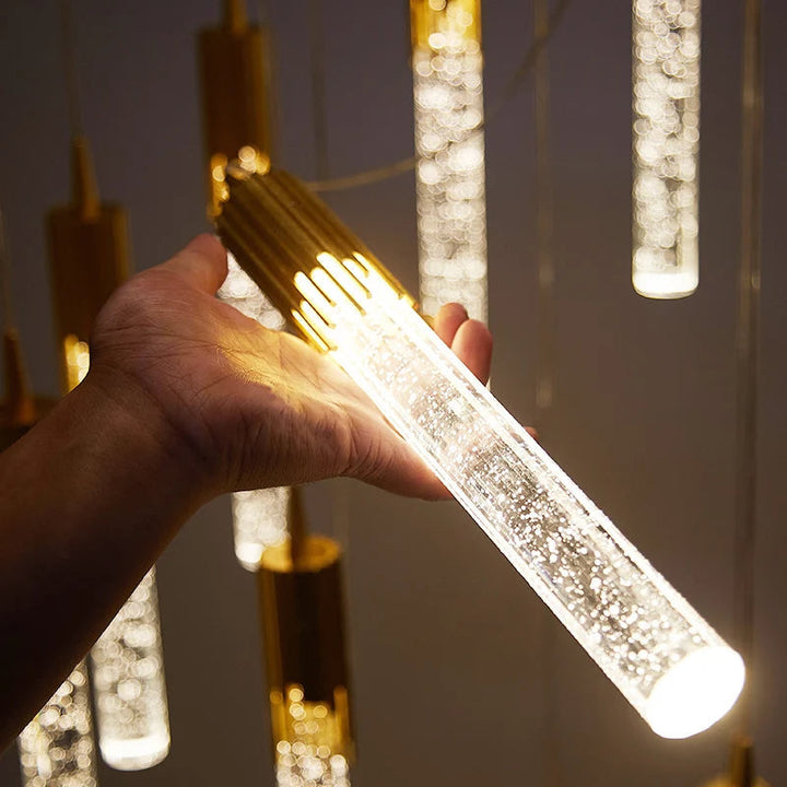 Kalsten | Glass Pendant Lamp in Cylinder Shape - Lustreau