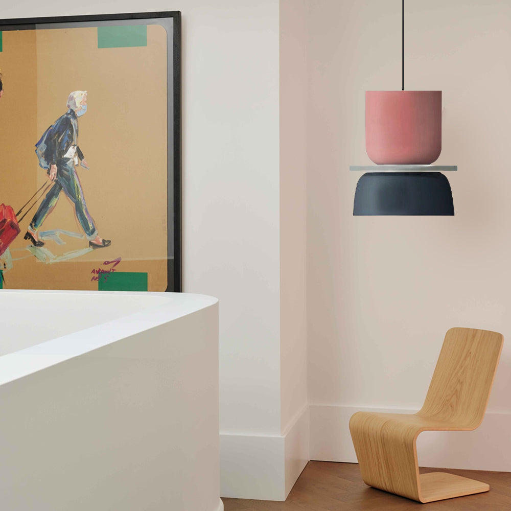 Kalsten | Nordic Color Block Pendant Light Fixture - Modern Hanging Lamp for Kitchen & Dining Room