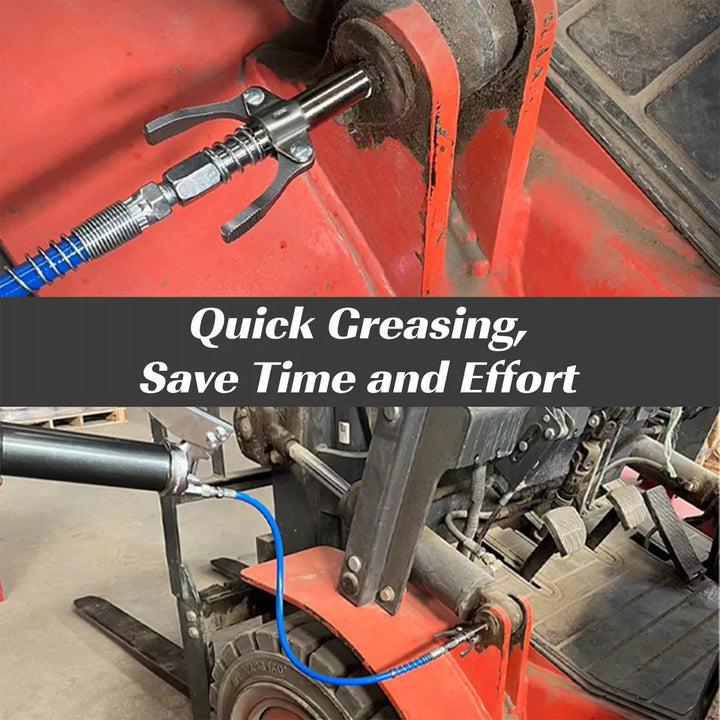 High-Pressure Grease Coupler - Heavy-Duty Fittings Adapter for Grease Guns, Fast Lock and Release Nozzles (Universal Fit) Kalsten