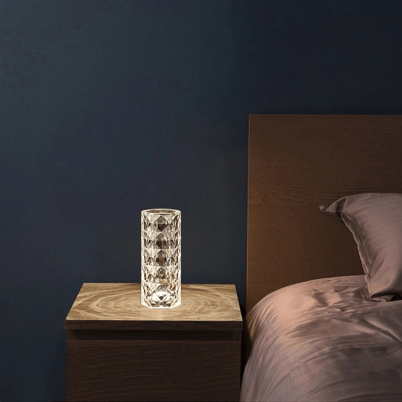 Rose Rays Crystal Diamond Table Lamp | Kalsten