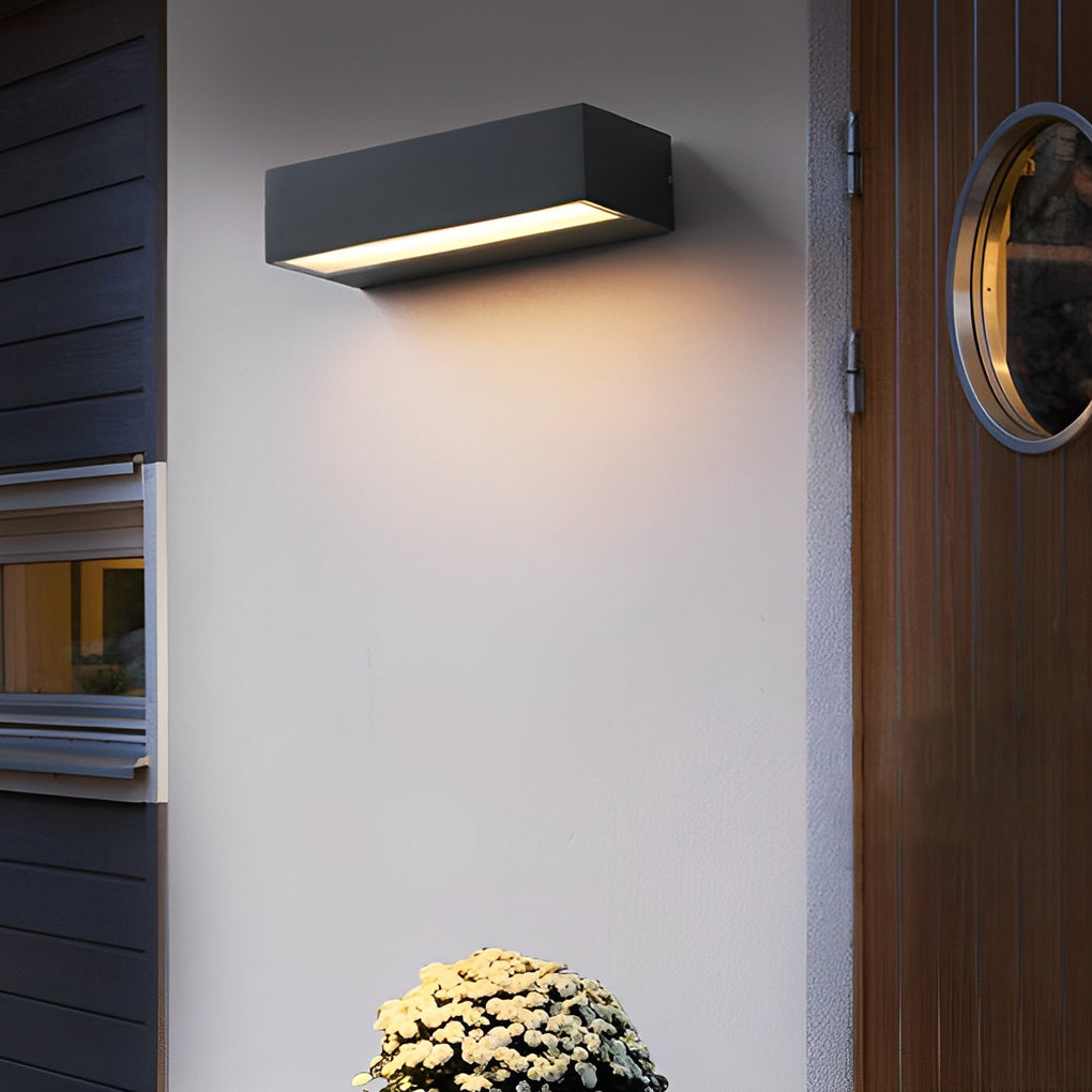 Minimalist Strip Waterproof LED Black Modern Outdoor Wall Washer Light | Kalsten