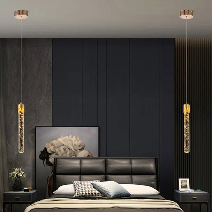 Kalsten | Glass Pendant Lamp in Cylinder Shape - Lustreau