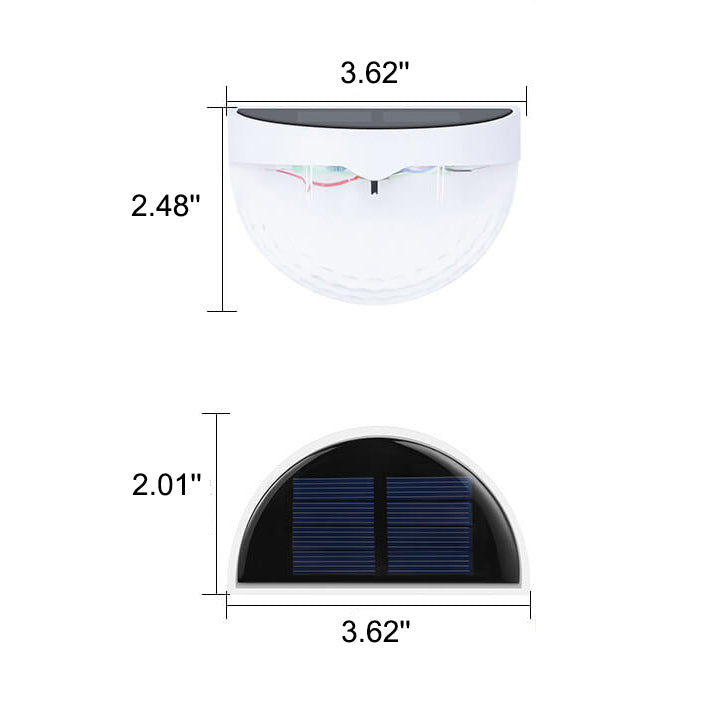 Solar Semi Circle Outdoor Waterproof Light Shadow Fence Wall Sconce Lamp | Kalsten