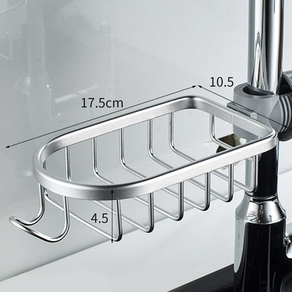 Skanto | Shower Caddy for Shampoo and Soap – Stainless Aluminum – Silver or Black – No Drilling