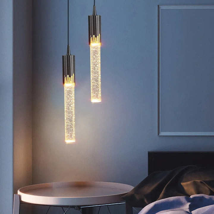 Kalsten | Glass Pendant Lamp in Cylinder Shape - Lustreau