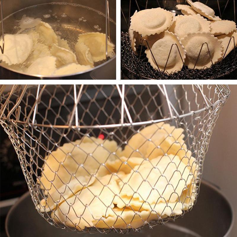 Frying Basket Chef Foldable in Stainless Steel | Kalsten