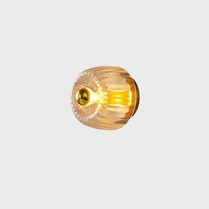 Flush Mount Light Copper 6.3 in Elegant Gold Bedroom Living Room Wall Lamp Luxury LED Incandescent Fixture | Kalsten