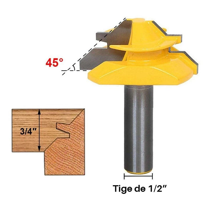 Lockable 45° bevel router bit | Kalsten