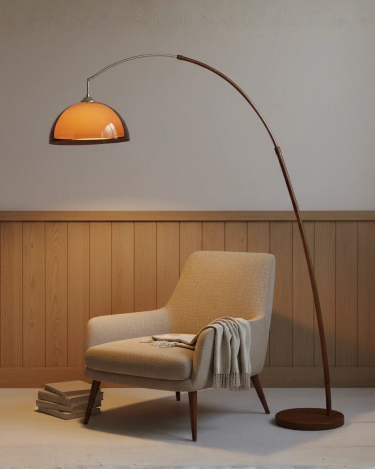 Ventoro Arc Floor Lamp with Dome Shade