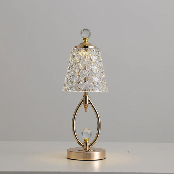 Vintage Crystal Table Lamp - Elegant Vintage Crystal Table Lamp for a Charming Atmosphere Kalsten