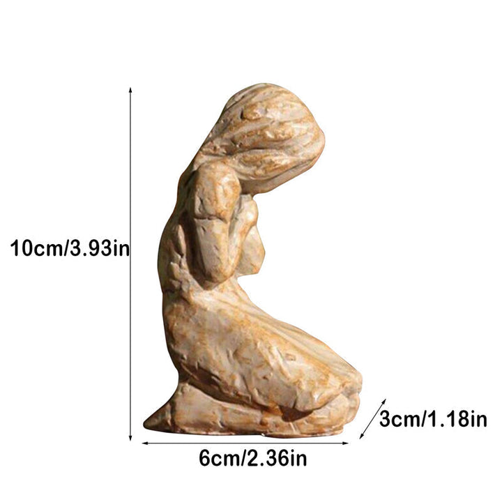 Kalsten | Sweet Hour of Prayer, beautiful hand-cast inspiring sculpture of a praying woman