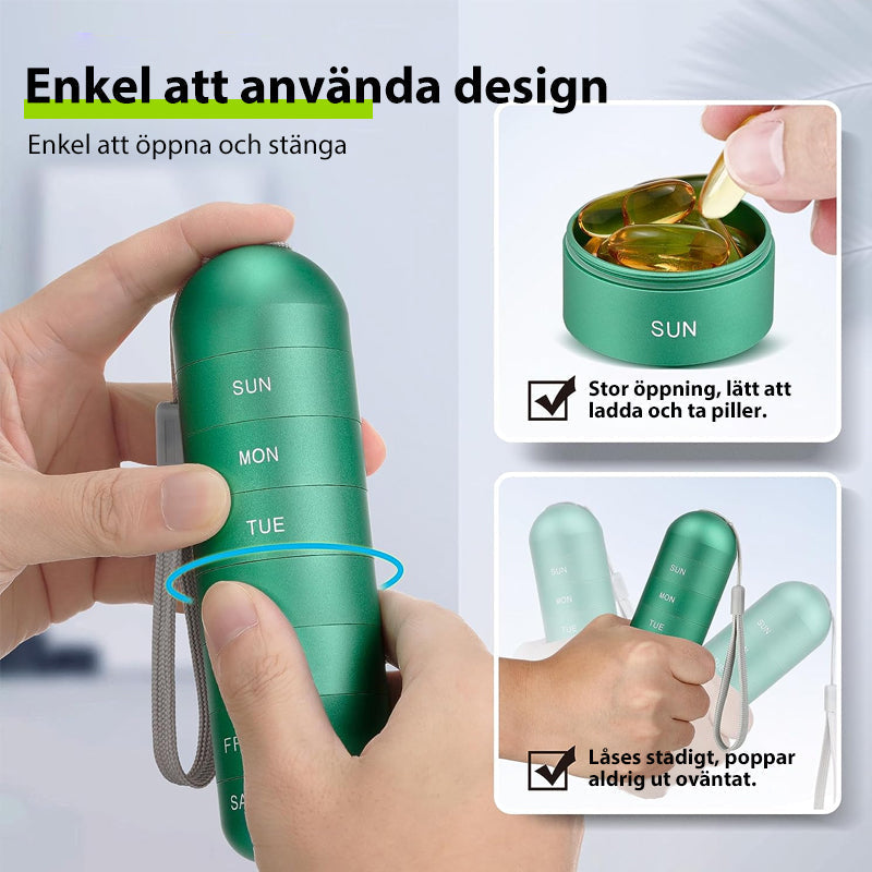 Kalsten | 7-Day Portable Pill Organizer for Travel