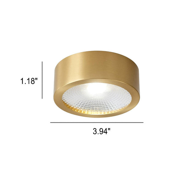 Flush Mount Ceiling Light Copper 4.72 in Built-In LED Modern Hallway Living Room Bedroom Lighting | Kalsten