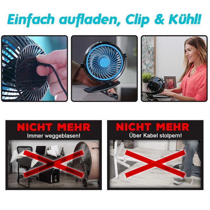 360 ° Portable & Rechargeable Lithium-Ion Fan | Kalsten