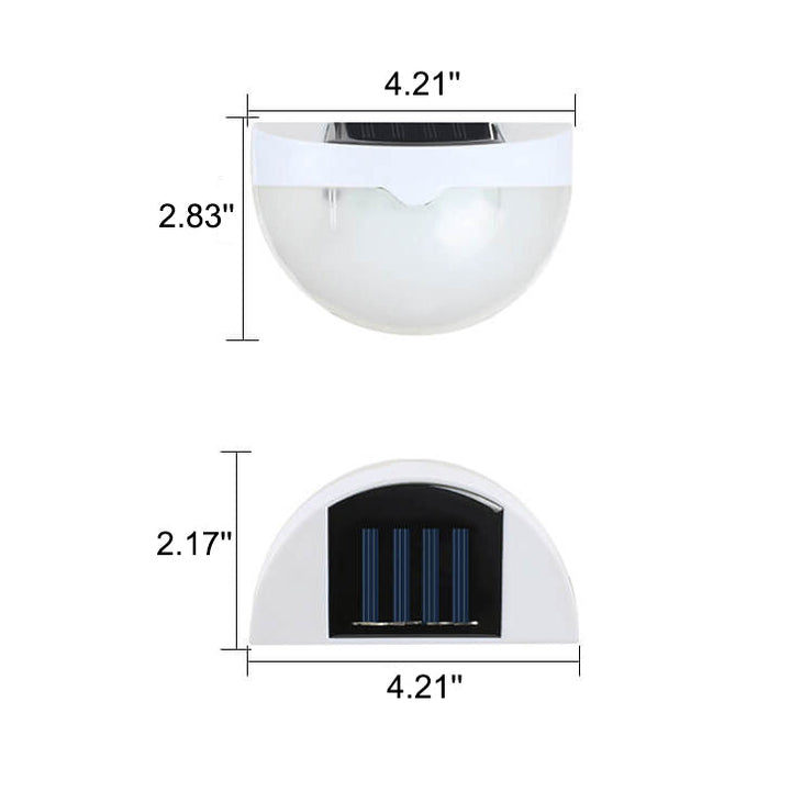 Solar Semi Circle Outdoor Waterproof Light Shadow Fence Wall Sconce Lamp | Kalsten