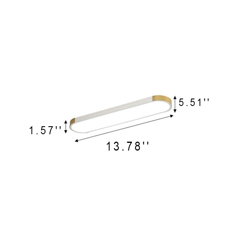 Flush Mount LED Ceiling Light Iron Acrylic 25.6 in Modern Living Room Bedroom Hallway Lighting 3 Color Temperature Adjustable | Kalsten