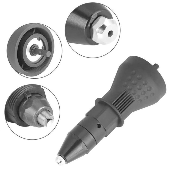 Removable rivet gun drill adapter | Kalsten