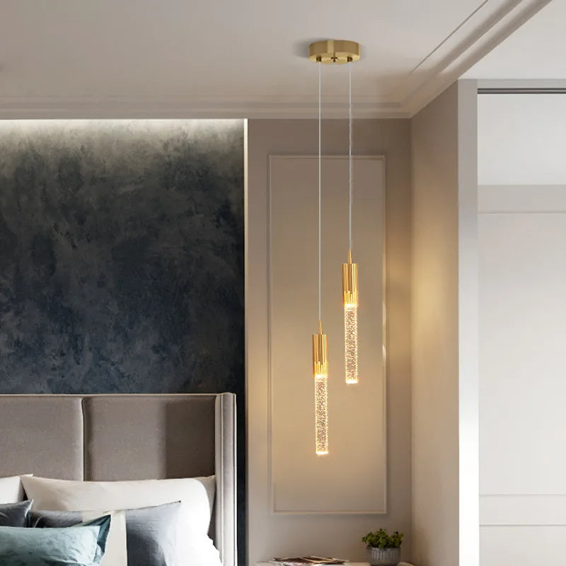 Kalsten | Glass Pendant Lamp in Cylindrical Shape - Lustreau