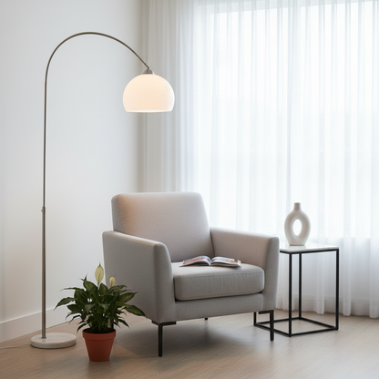 Arc Floor Lamp with Dome Shade