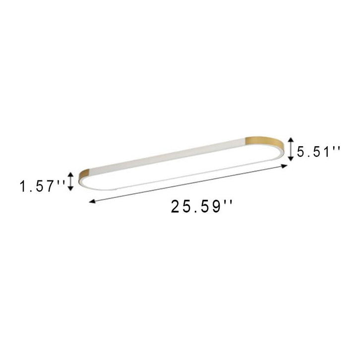 Flush Mount LED Ceiling Light Iron Acrylic 25.6 in Modern Living Room Bedroom Hallway Lighting 3 Color Temperature Adjustable | Kalsten