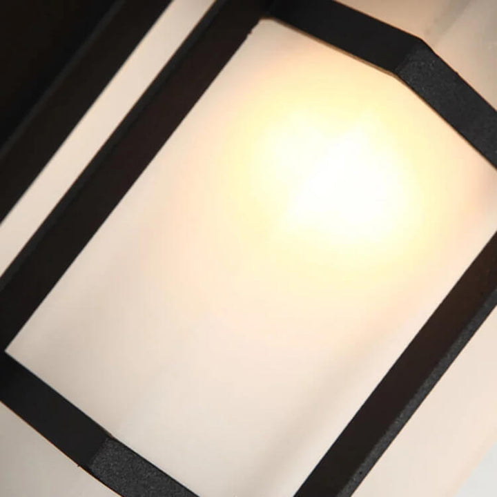 Modern Chinese Square Outdoor Waterproof 1-Light Wall Sconce Lamp | Kalsten