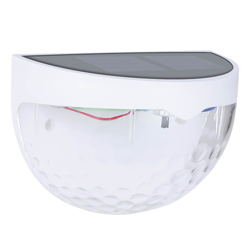 Solar Semi Circle Outdoor Waterproof Light Shadow Fence Wall Sconce Lamp | Kalsten