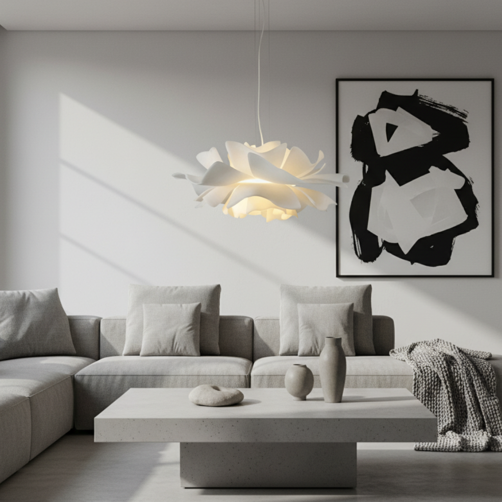 Petaline Floral Acrylic Pendant Light