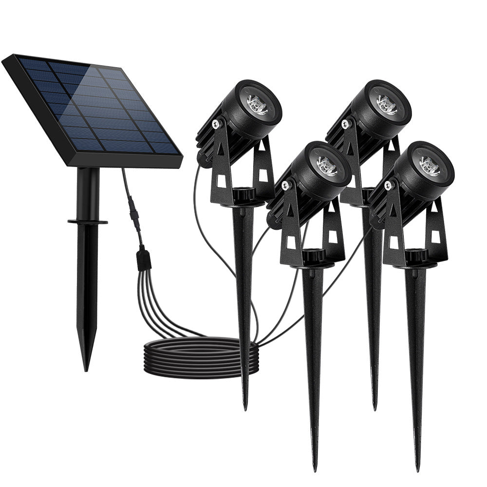 4-In-1 Adjustable Solar Outdoor Spotlight, 100-200 Lumens | Kalsten