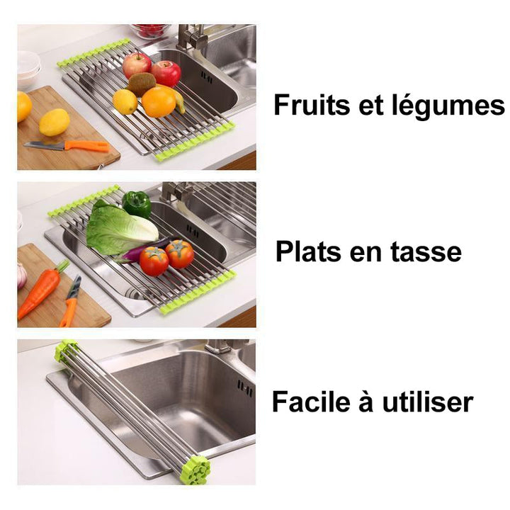 Roll-Up Stainless Steel Dish Dryer, Foldable | Kalsten