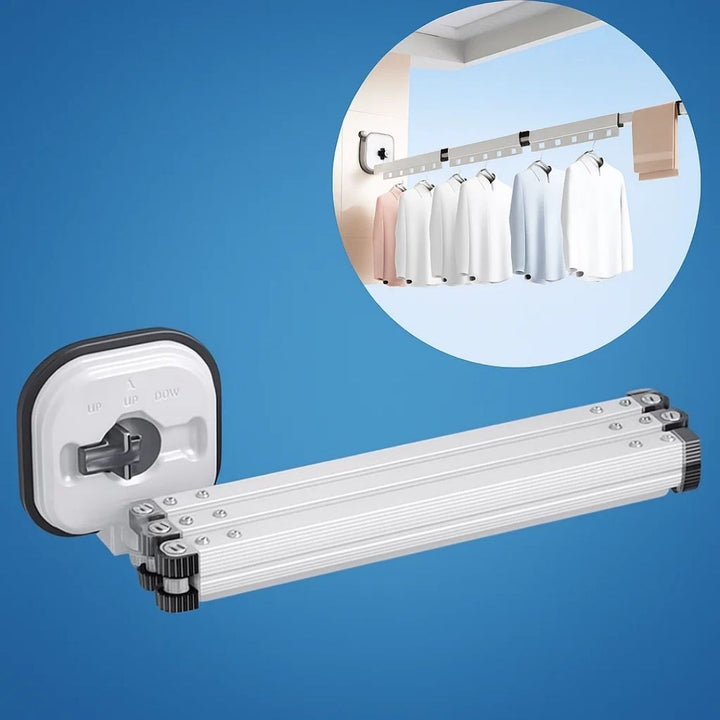 SpaceEase | Folding Clothes Hanger – Retractable Wall-Mounted Rack – Stainless Steel – Ideal for Small Spaces Kalsten