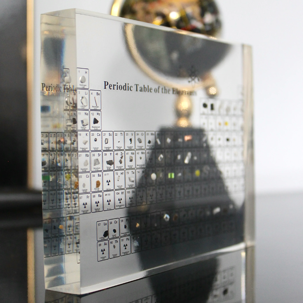 Illuminated periodic table with real elements - Elementa | Karnz