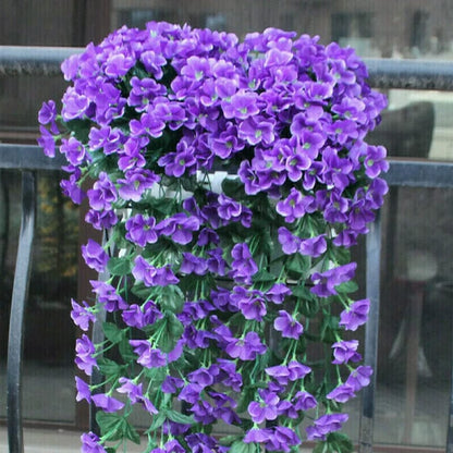 Lively artificial hanging orchid bunch | Skanto