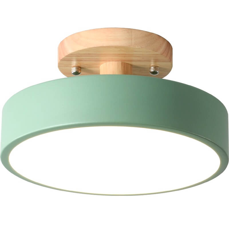 LED Round Ceiling Lamp – Nordic Semi-Flush Design
