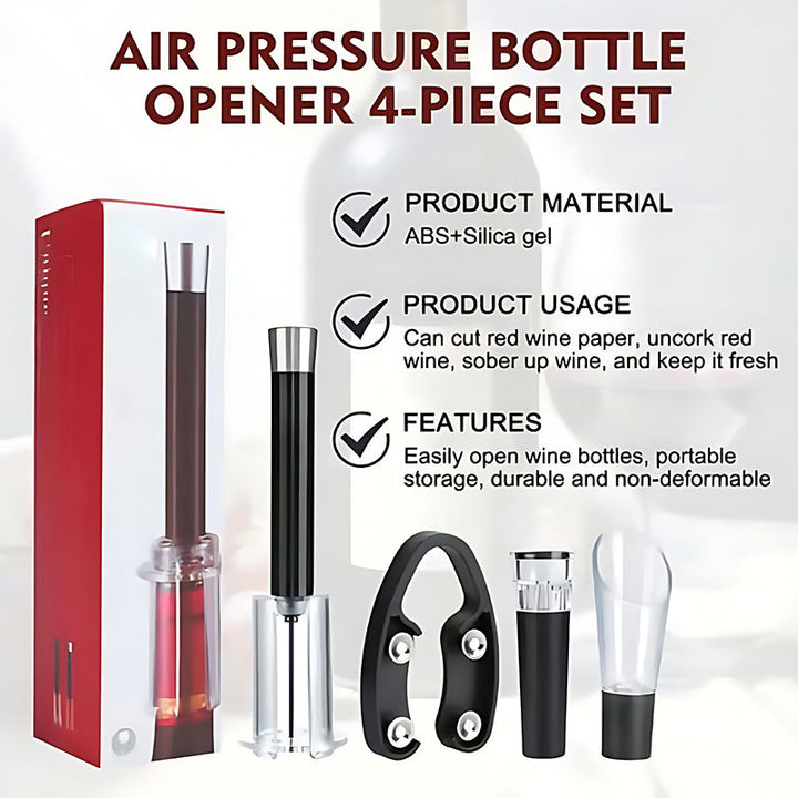 Air Pump Corkscrew Wine Opener Set
