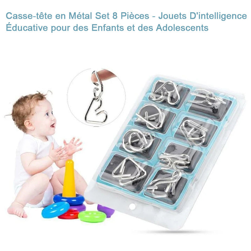 Metal Puzzle Toys Set (8 Pieces) | Kalsten