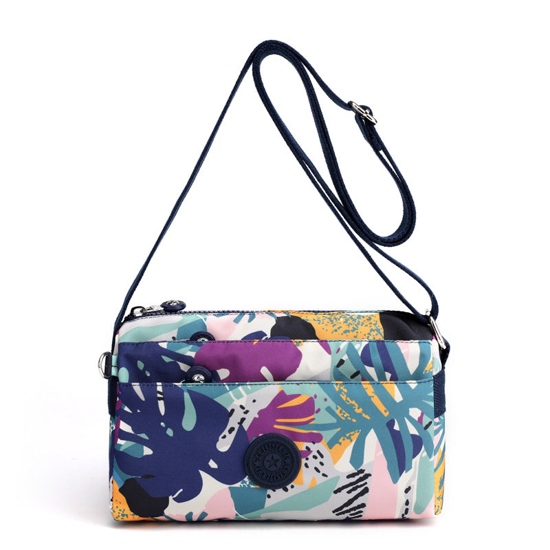 Women's Casual Multi-layer Fashionable Simple Shoulder Bag Made of Nylon | Kalsten