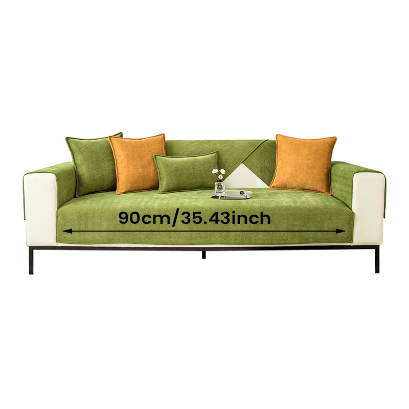 Kalsten | Wavy Check Chenille Fabric Furniture Protector Sofa Cover