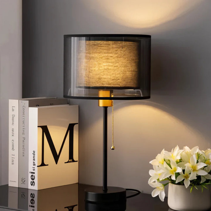 Table Lamp with Double Fabric Shade | Kalsten