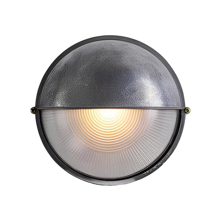 Round Oval Cast Aluminum Glass Waterproof Retro Industrial Wall Lamp | Kalsten