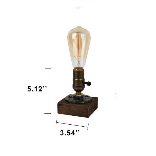 Vintage Industrial Iron Light Bulb 1-Light Table Lamp | Kalsten