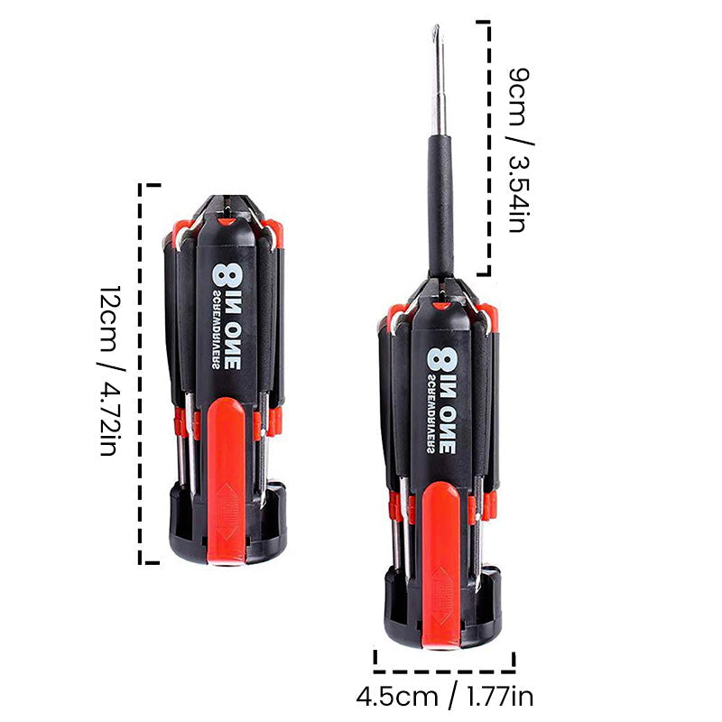 8-in-1-screwdriver with LED flashlight | Kalsten