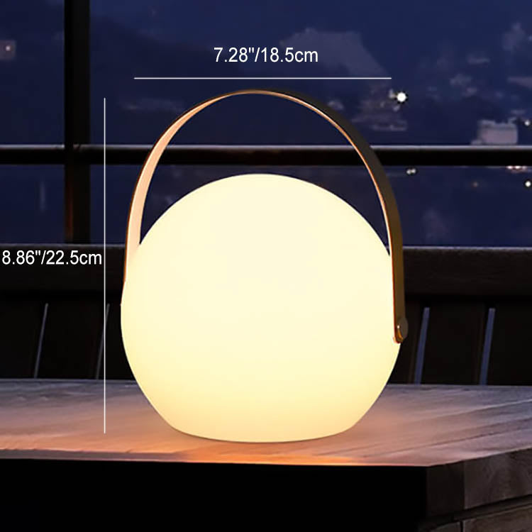 Modern Simplicity Plastic Round Square Hand LED Table Lamp For Outdoor Patio | Kalsten