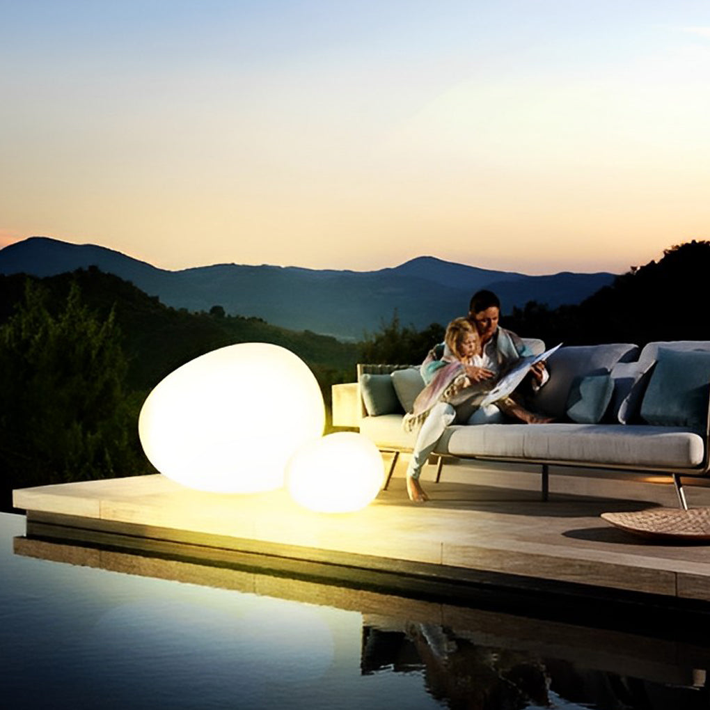 Cobblestone Shaped LED 3 Step Dimming Modern Outdoor Lights Lawn Lamp | Kalsten