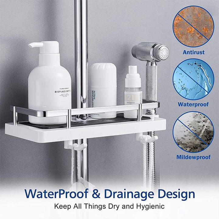 Multifunctional shower shelf without drilling | Kalsten