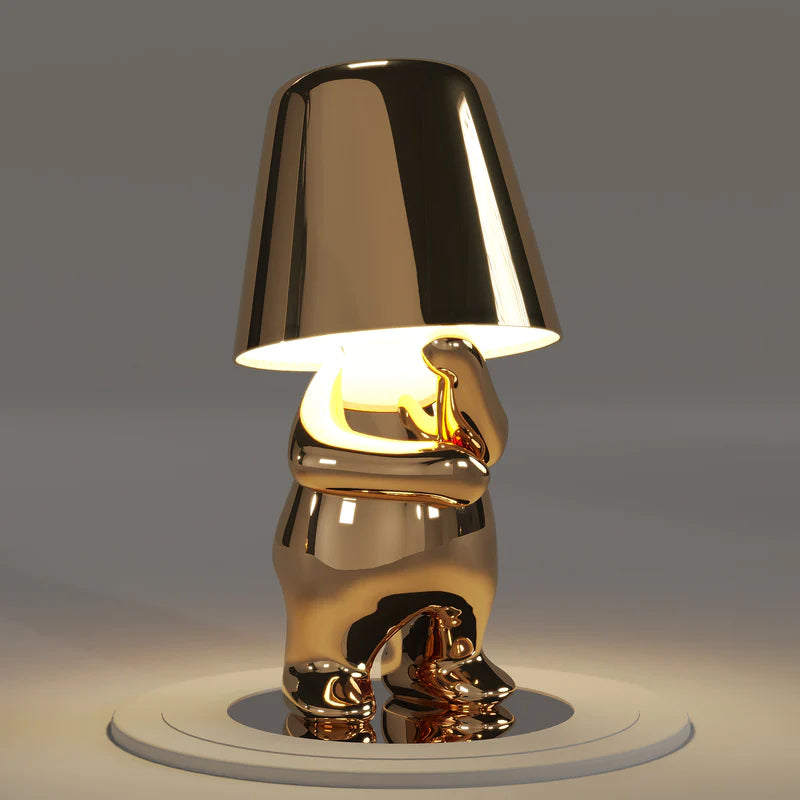 Thinker Little Golden Man Table Lamp | Kalsten